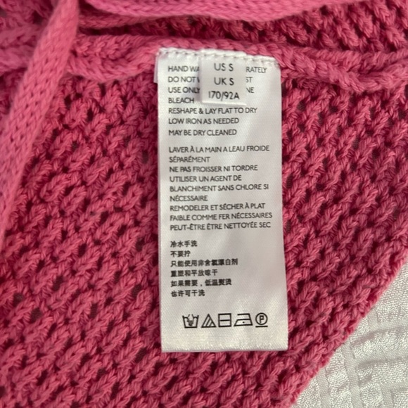 Free People FP BEACH June Fauxchet Sweater Halter Top Pink Size Small - Picture 5 of 5